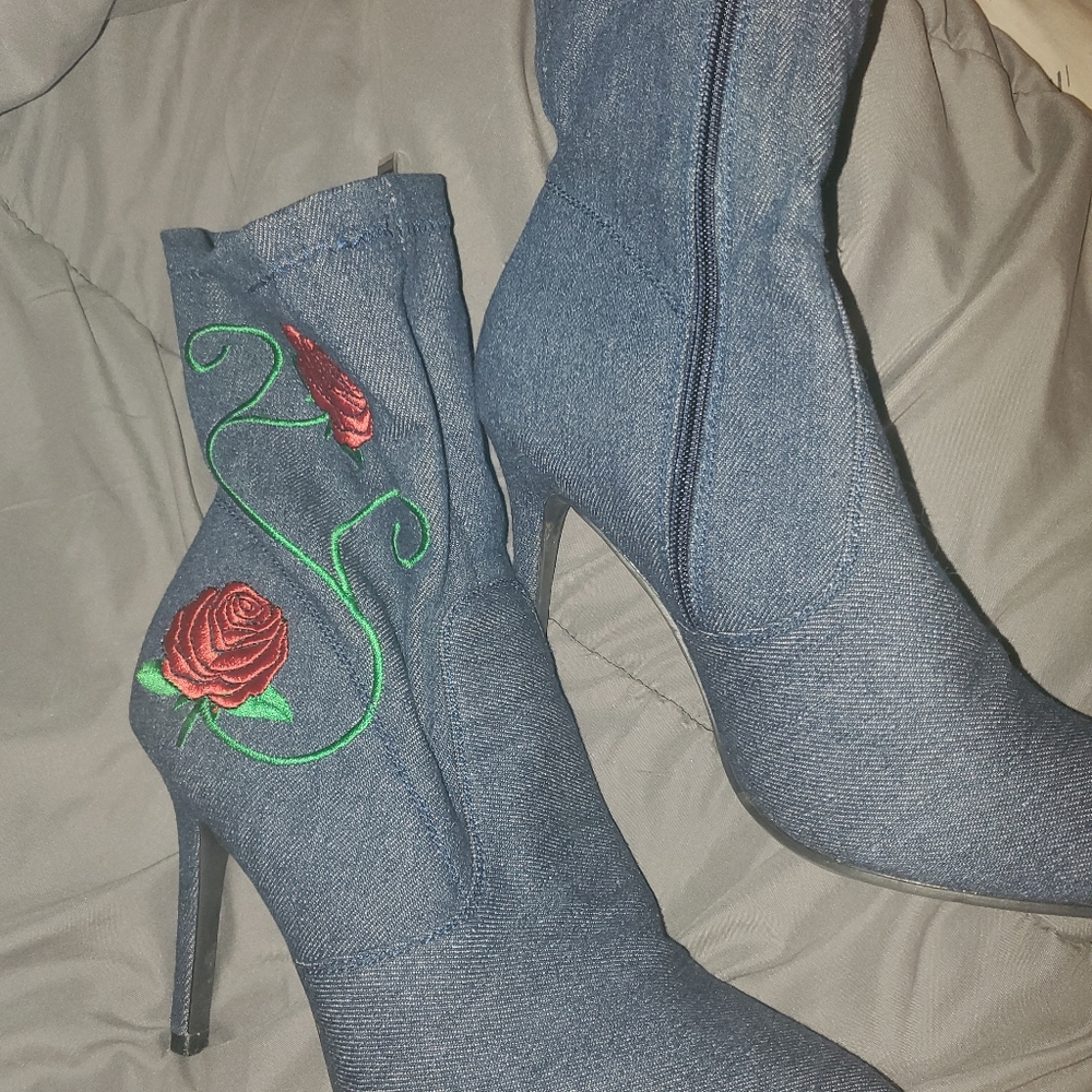 Stylish Denim boots size 10